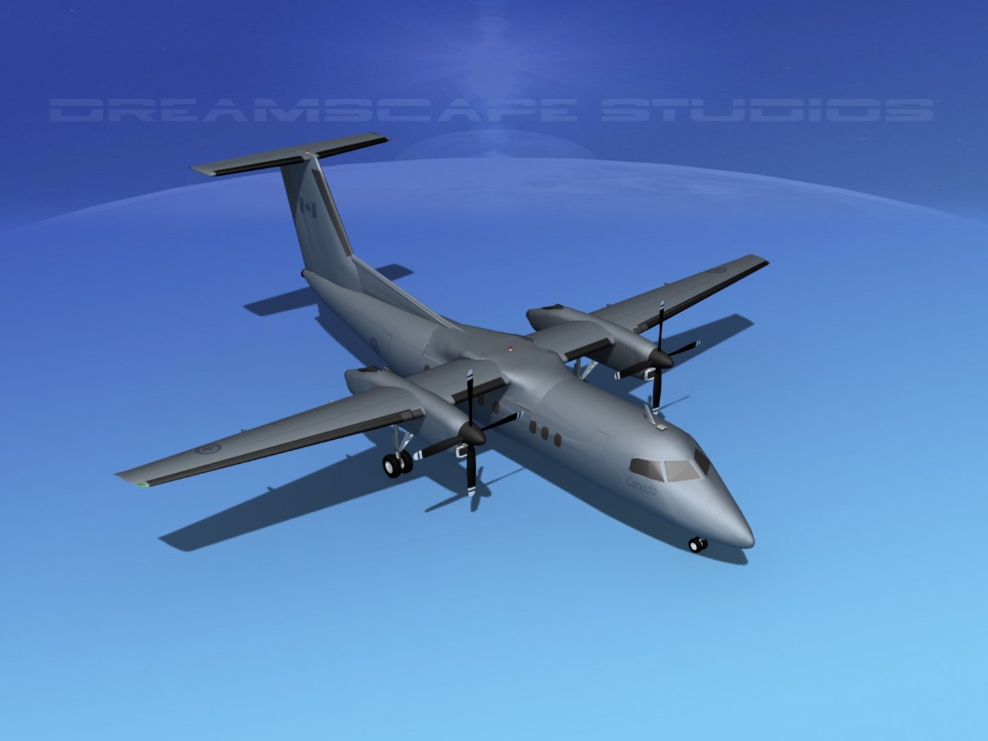 Dhc-8-100 Dash 8 3d Model