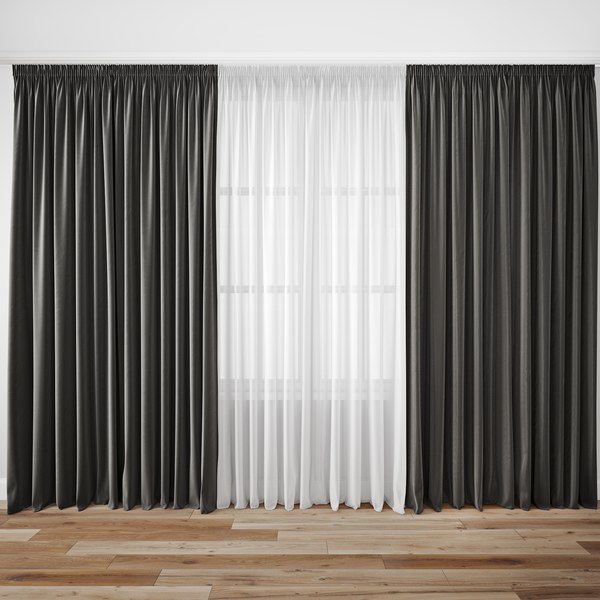 Curtain model - TurboSquid 1195133