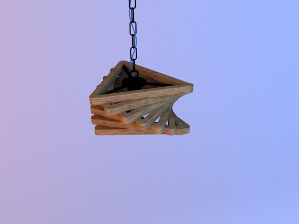 3D Wood chandelier-Lamp 3D model