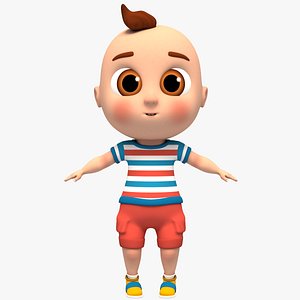 Cartoon Baby rigged model