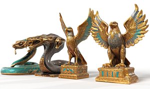 3D Ancient egyptian sculptures pack