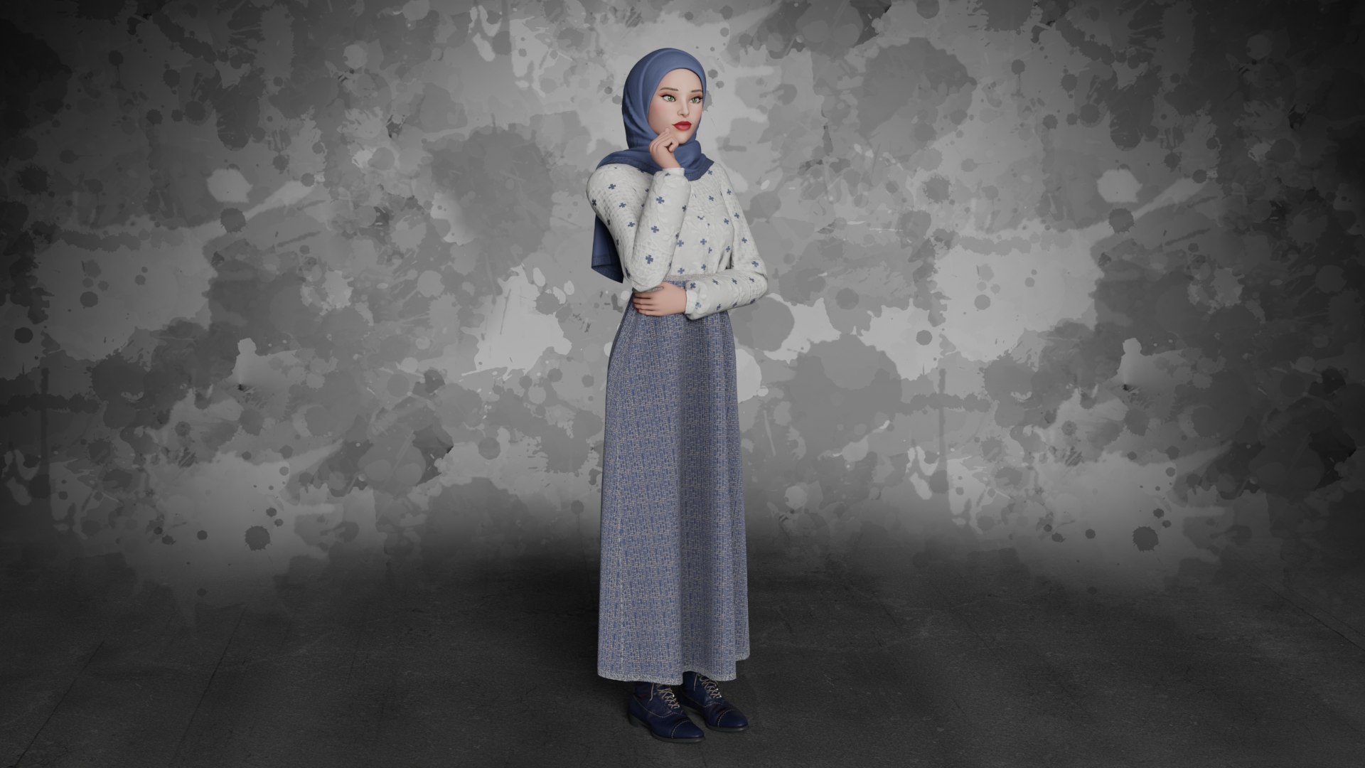 3D Sara - Muslim Girl with Hijab with Rig Low-poly https://p.turbosquid.com/ts-thumb/Ml/DUbOIH/sq/pose13/png/1705923274/1920x1080/fit_q87/b0d6cf66bee50bb9aadfa07e4f8cab51c231cece/pose13.jpg