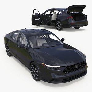 Black Honda Accord 2025 Rigged for Cinema 4D