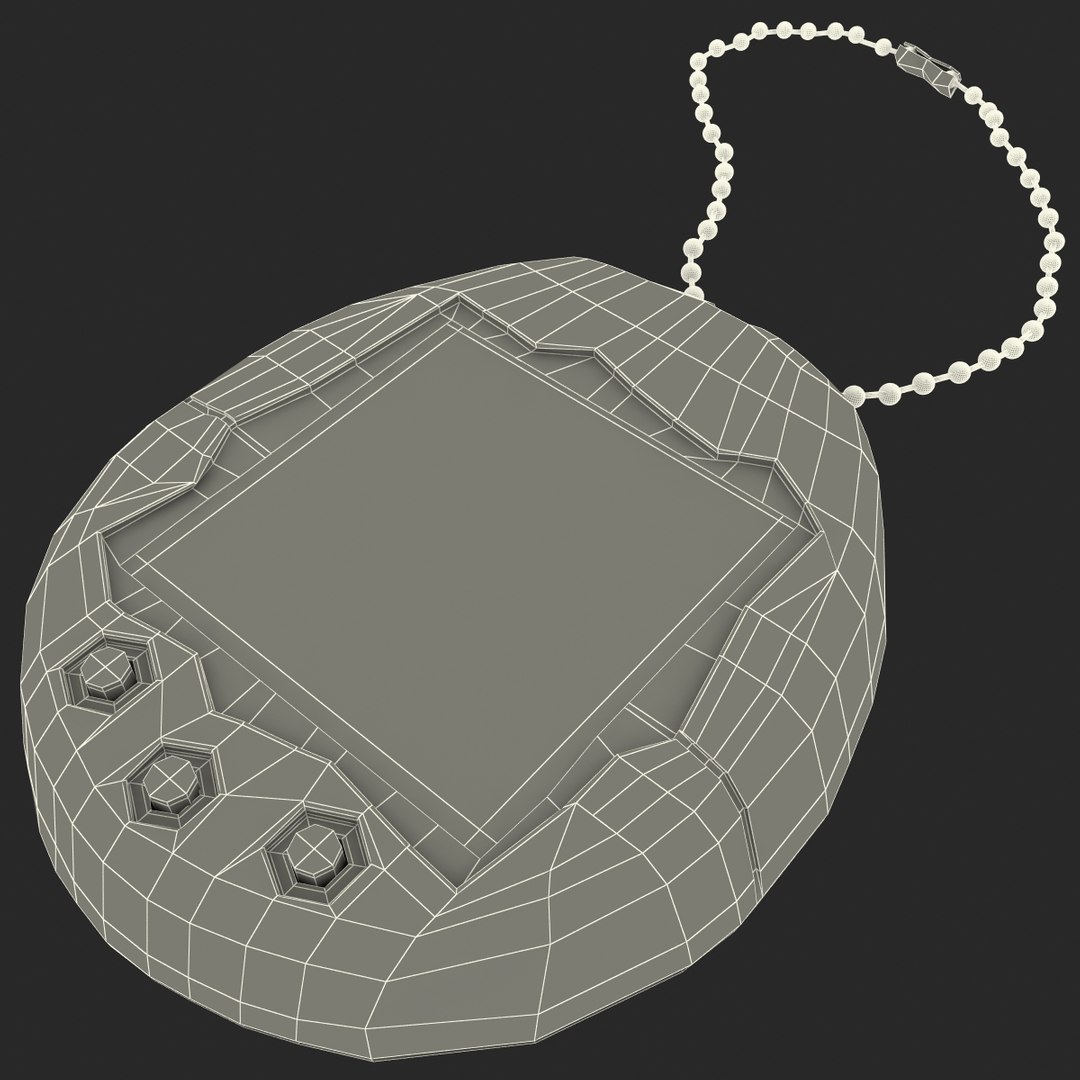 3d model tamagotchi set modelled