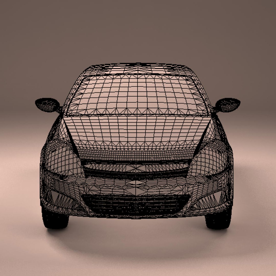 standar sedan car 3d max
