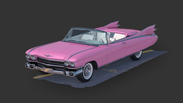キャデラック エルドラド ビアリッツ 1959 ピンク3Dモデル