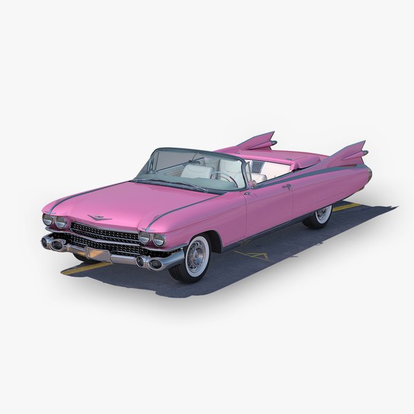 キャデラック エルドラド ビアリッツ 1959 ピンク3Dモデル
