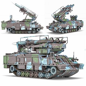 2K 12 Kub Missiles Launcher 3D model
