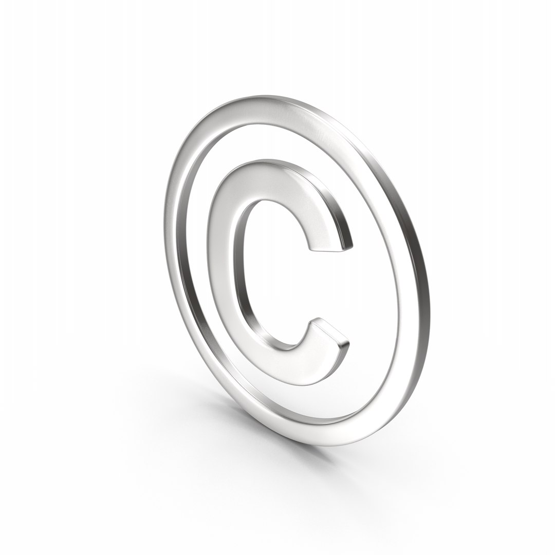 Copyright Symbol Silver 3D Model - TurboSquid 2314883