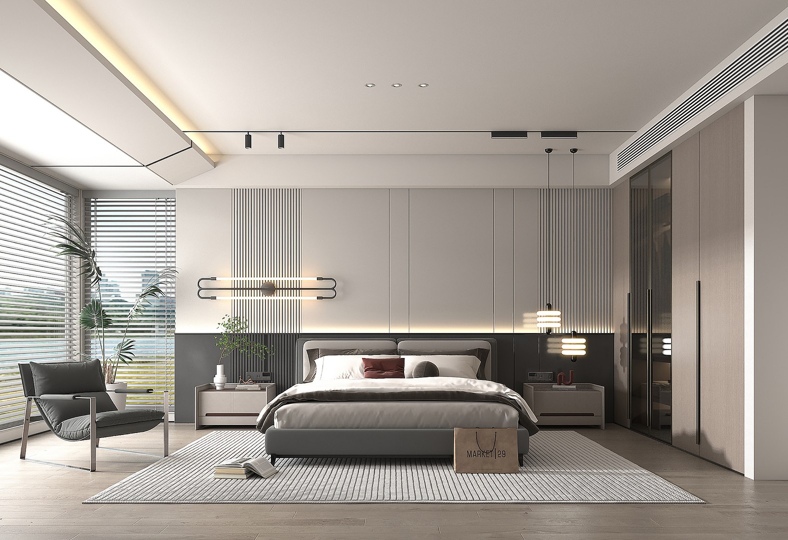 3D Modern Bedroom Interior Scene 29 - TurboSquid 2080265