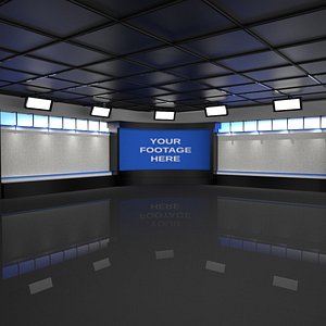3D virtual set design tv model