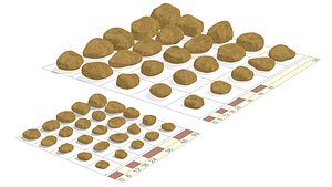 Rockery Natural Gold 6-24inch1v8 3D model