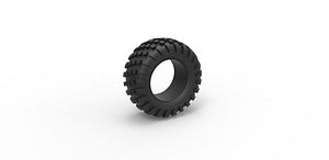 Diecast offroad tire 14 Scale 1 to 25 3D model