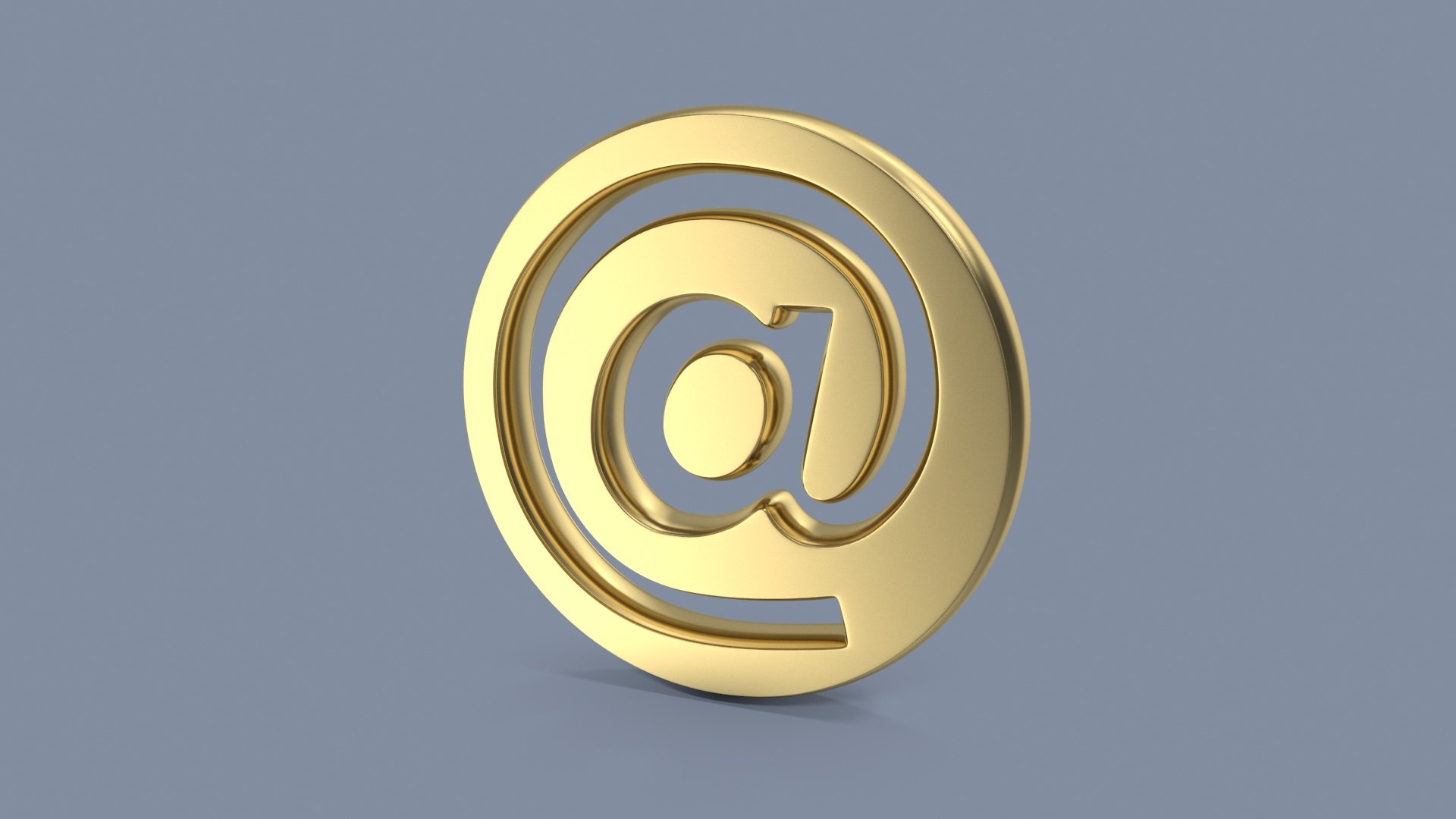 At the rate symbol gold 3d model turbosquid 2058744