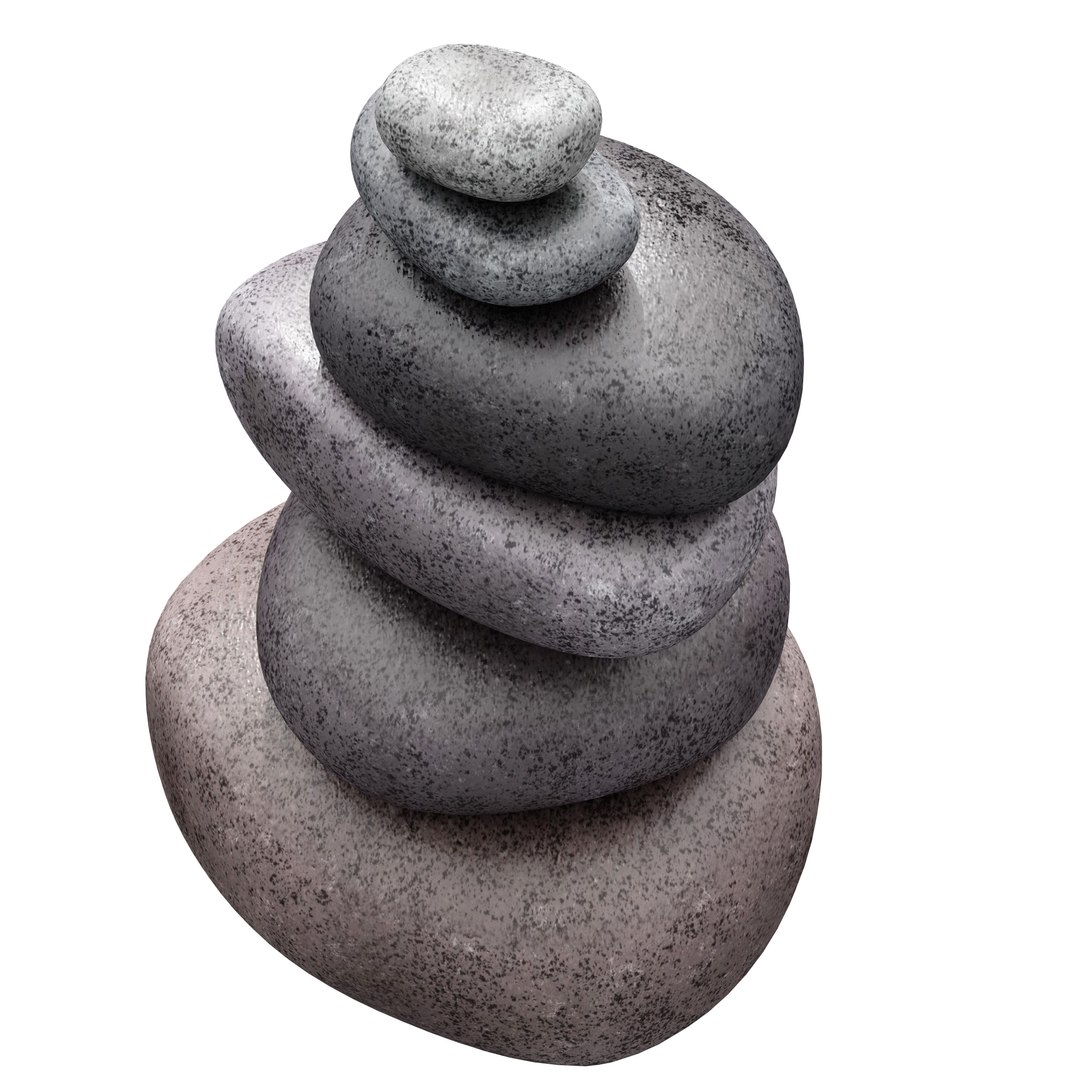 3D Stack Of Stones Zen Stones - TurboSquid 2240736