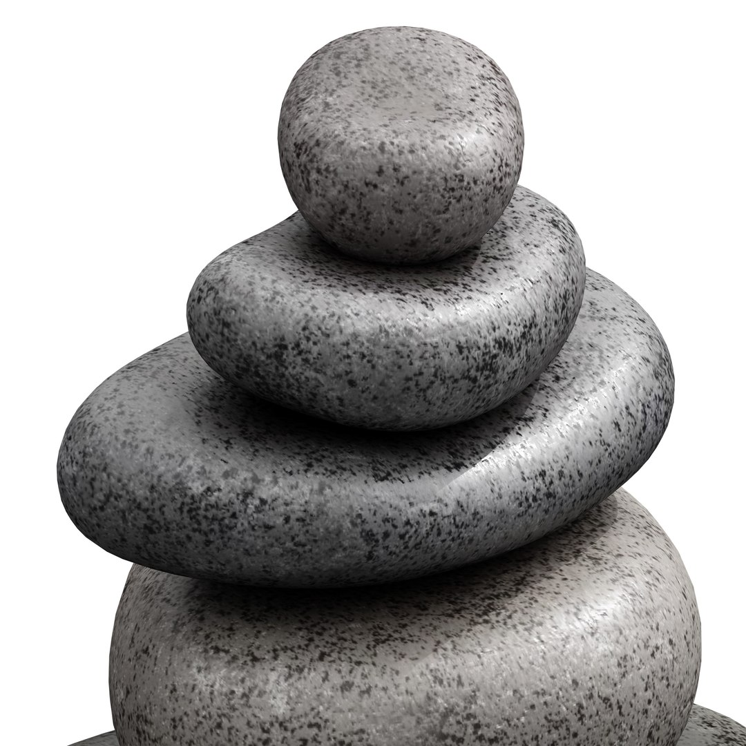 3D Stack Of Stones Zen Stones - TurboSquid 2240736