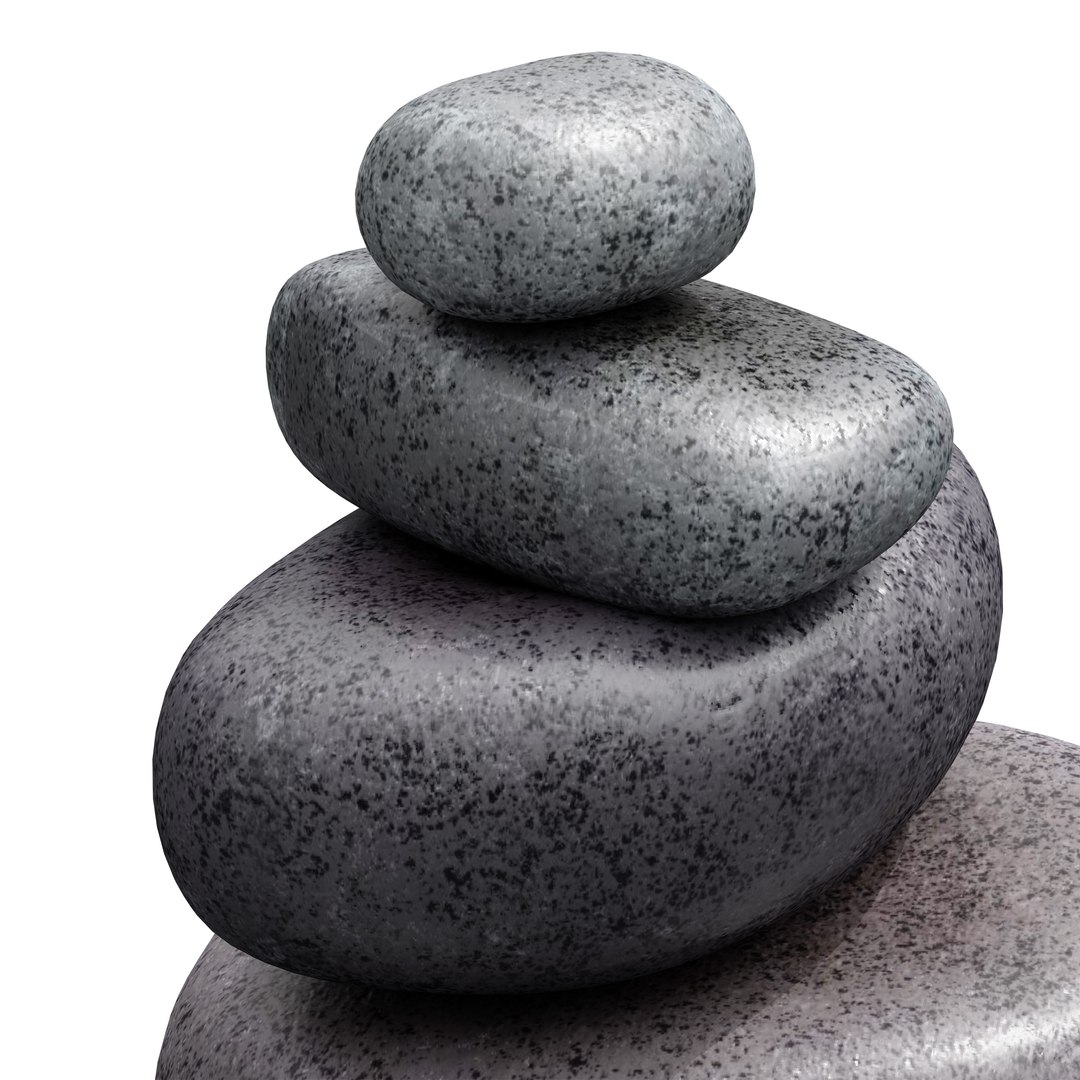 3D Stack Of Stones Zen Stones - TurboSquid 2240736