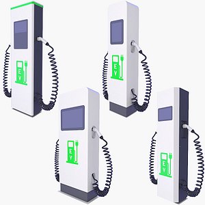 Electric Car Chargers SET v4 model