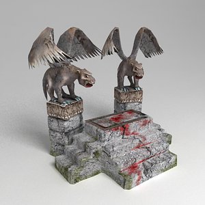 3d demonic altar model