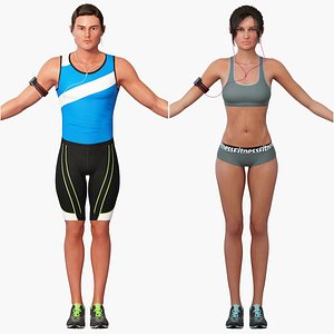 3D Athlete Character Collection No Rig