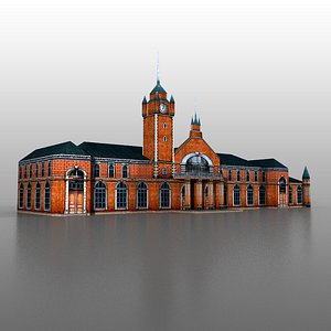 3d railway station model