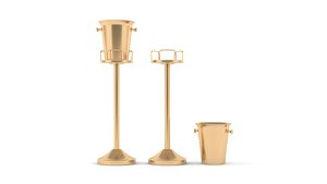 Stainless Steel Standing Ice Bucket 3D model