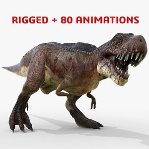 T Rex Scarface Rigged for Cinema 4D 80 Animated