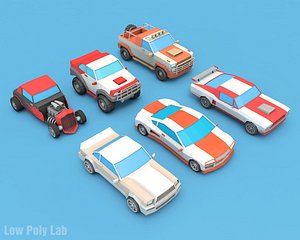 3D cars racing cartoon pack