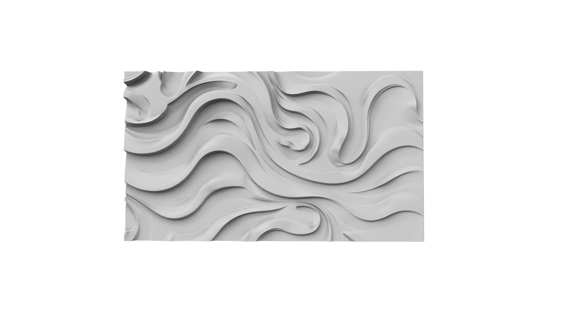 Modern Panel Wall Decor Set Wall Relief Mural CNC 75 3D Model ...