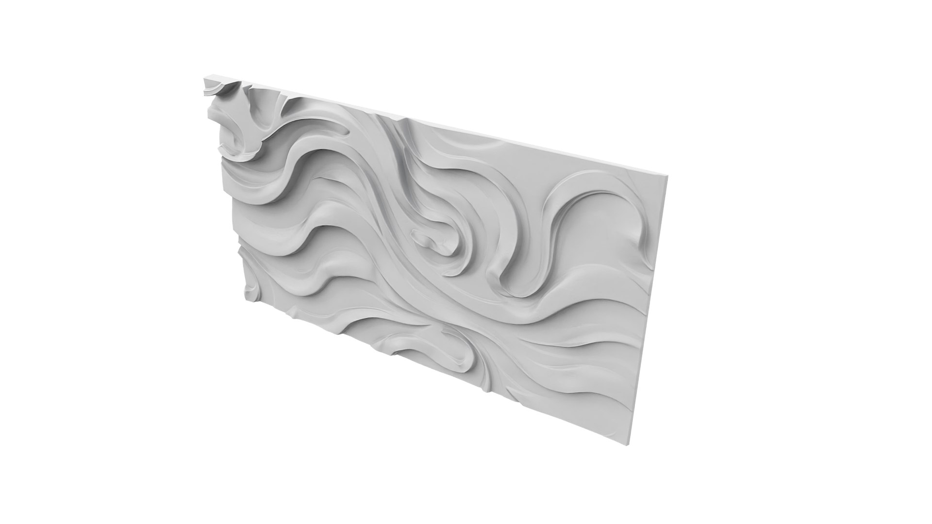 Modern Panel Wall Decor Set Wall Relief Mural CNC 75 3D Model ...
