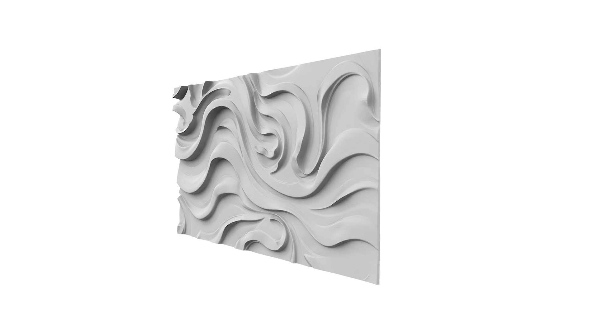 Modern Panel Wall Decor Set Wall Relief Mural CNC 75 3D Model ...