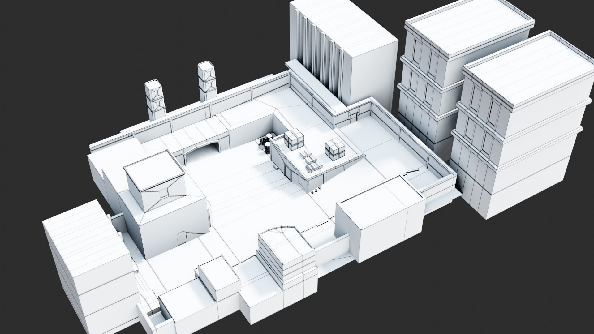 Simple Buildings 3D - TurboSquid 1660174