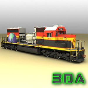 emd sd22eco locomotive engine diesel 3d max