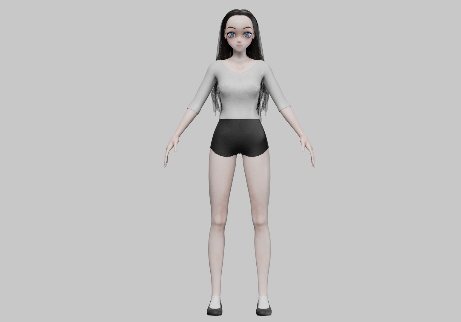 Cute Basic Girl V30321 3D - TurboSquid 2271543