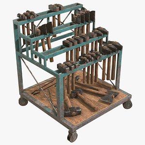Ironwork Tools Rack 3 3D model
