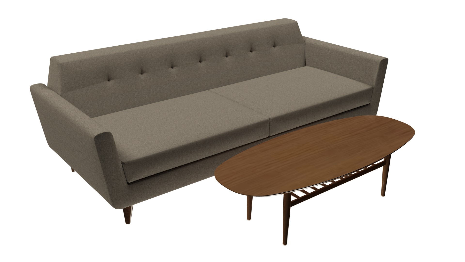Couch and Coffee Table 3D model TurboSquid 2104347