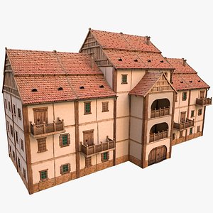 Medieval House Cottage Skyscraper 3D model