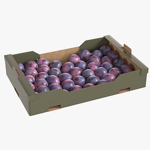3D Damsun Plum Cardboard Fruit Box