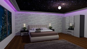 bedroom bed 3D