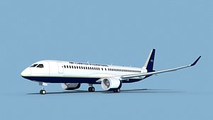 Airbus A220-300 Air Charter Intl3ds model