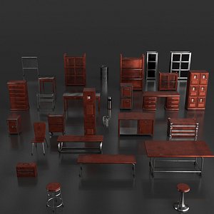 pack furniture warehouse post 3D model