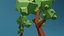 Tree pixel low poly 3D model