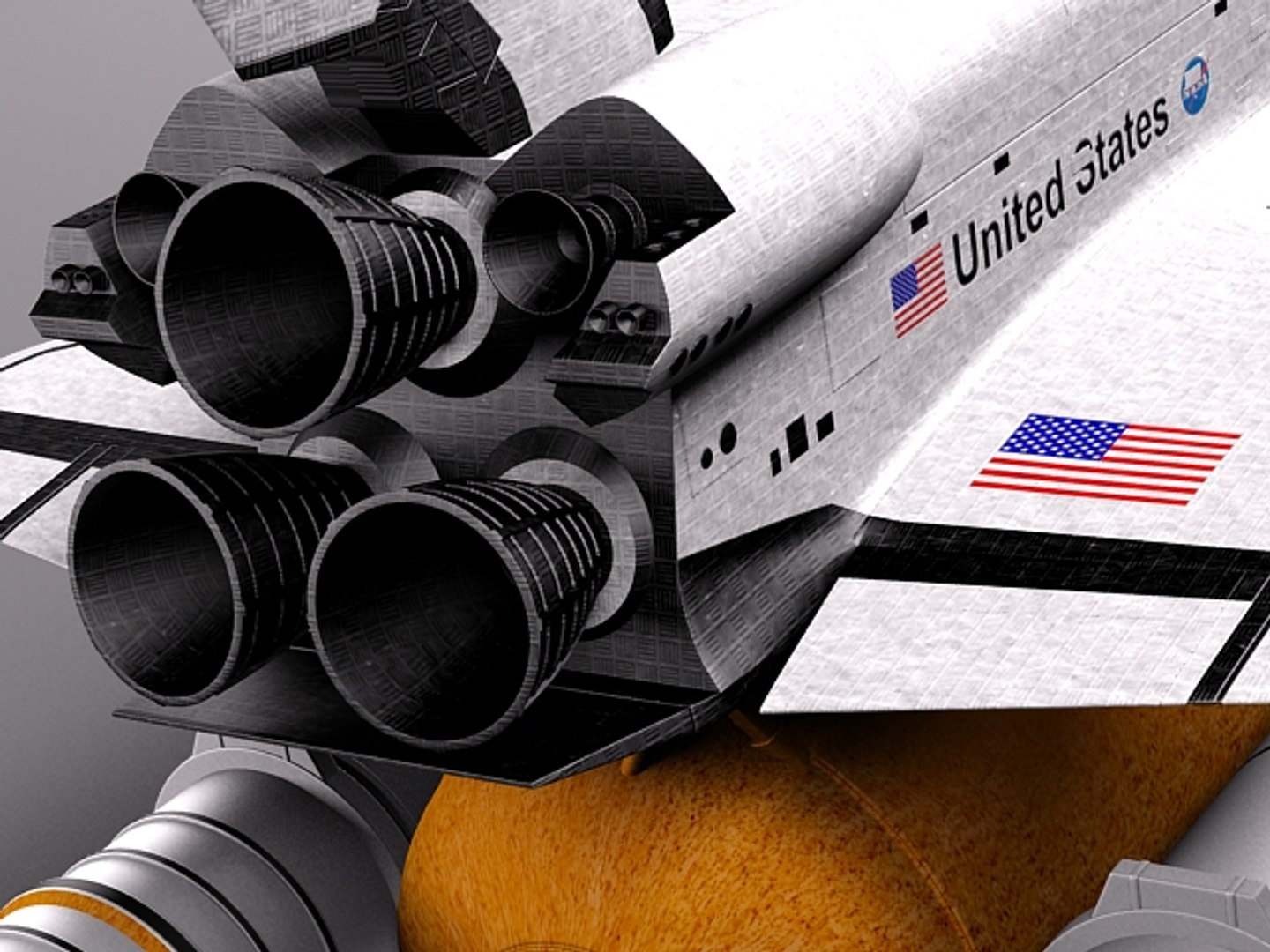 3d Space Shuttle Spacecraft Spaceship Model