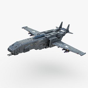 futuristic space fighter 3D