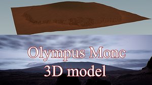 3D Olympus Mons on Mars 4k
