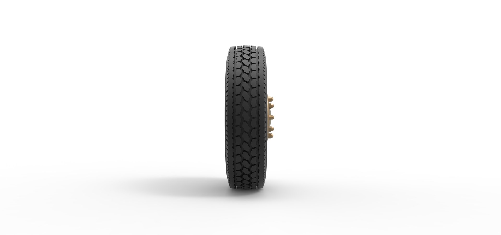 3D Diecast Front Custom Wire Wheel Of Semi Truck Scale 1 To 25 ...