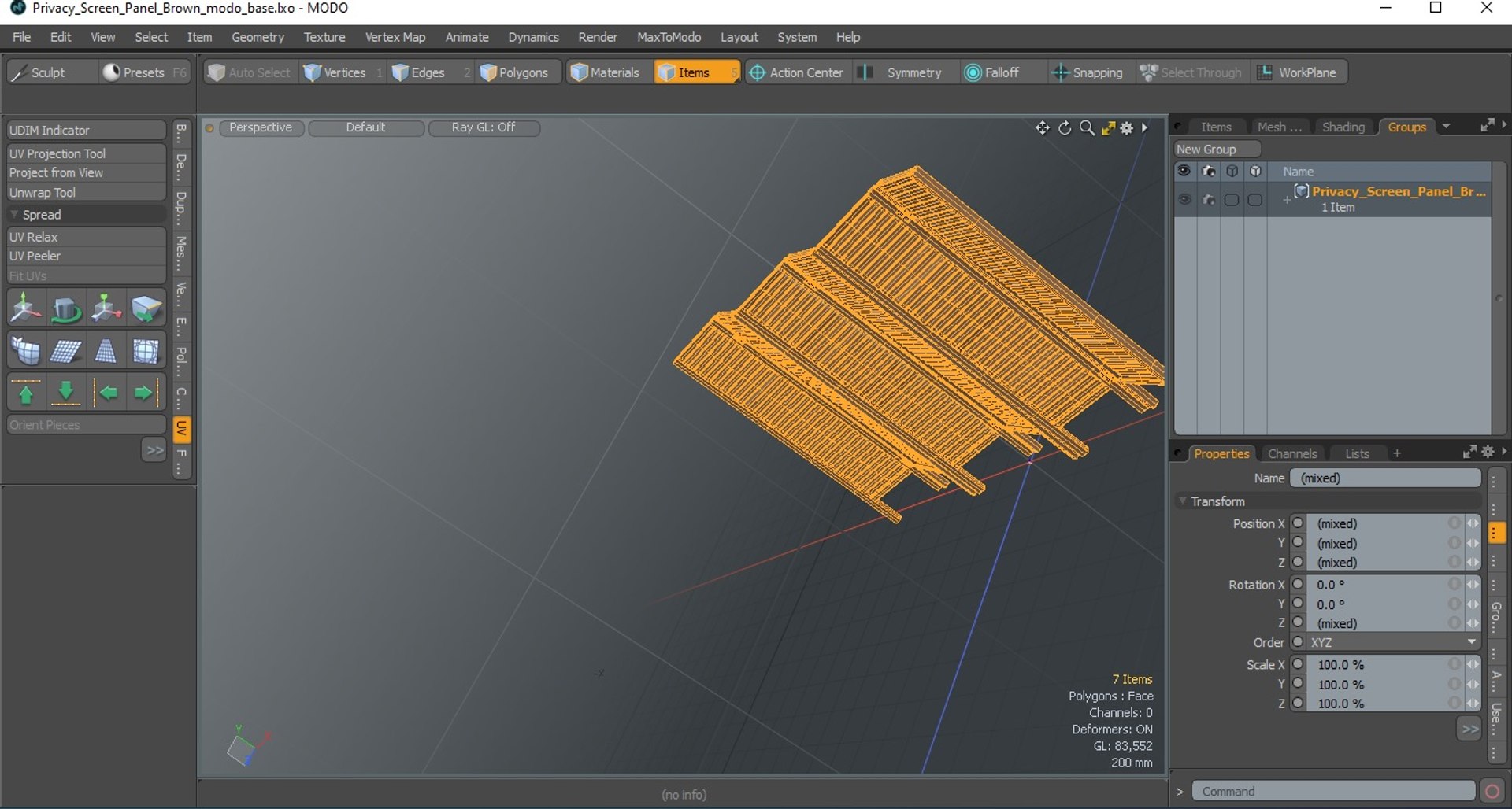 Privacy Screen Panel Brown 3D Model - TurboSquid 1712993