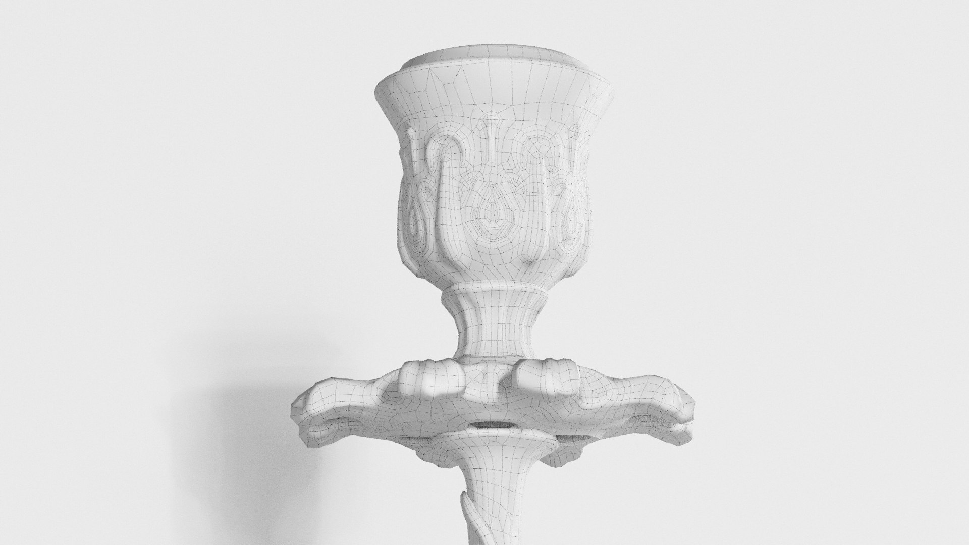 Candle French Classic 3D Model TurboSquid 2021062