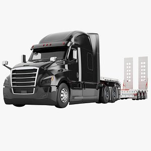 Semi Truck Generic Drake Trailer 08 3D