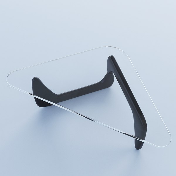 3D model triangular glass coffee table
